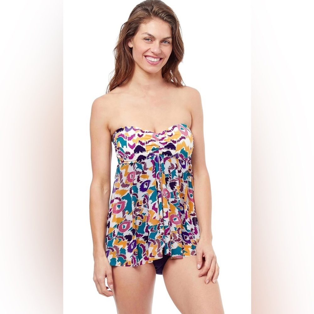 Profile By Gottex Womens Echo Bandeau Flyaway One-Piece